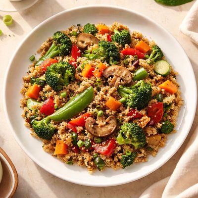 Quinoa and vegetable stir-fry