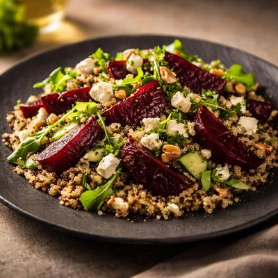 Quinoa salad with beets