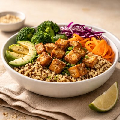 Quinoa tofu bowl