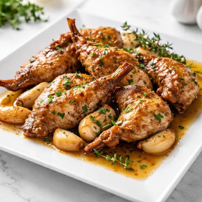 Rabbit with garlic