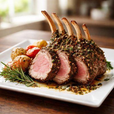 Rack of lamb with herbs