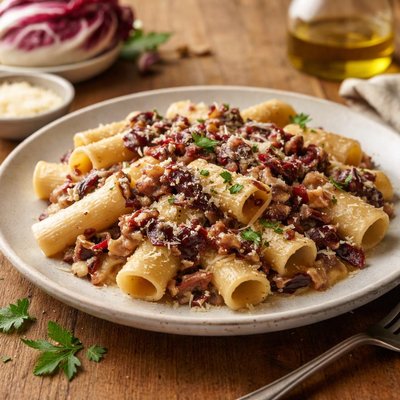 Radicchio speck sauce
