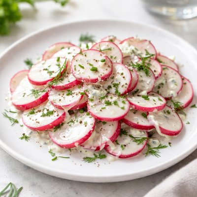 Radish with cream