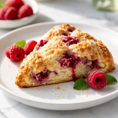 Radpberry scone