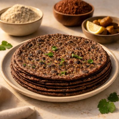 Ragi flour roti