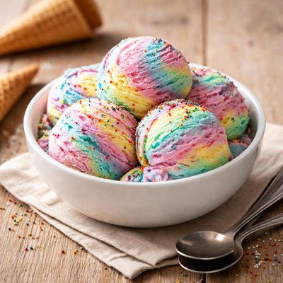 Rainbow ice cream