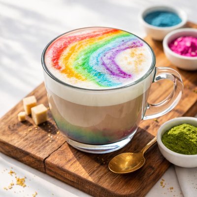 Rainbow latte