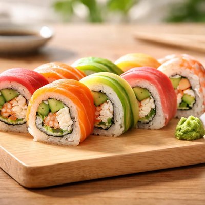 Rainbow skinny roll