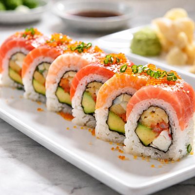 Rainbow sushi roll