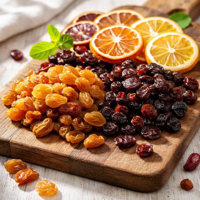 Raisins and critrus dried fruit