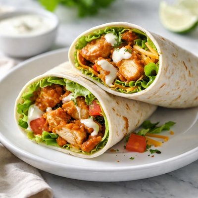 Ranch buffalo chicken wrap