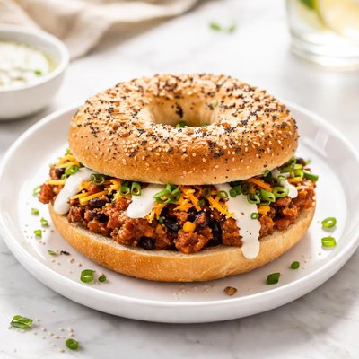 Ranch chili bagel