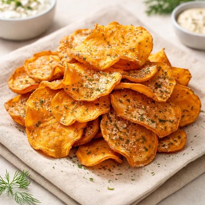 Ranch sweet potato chips