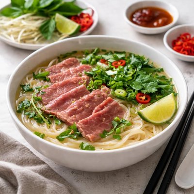 Rare beef pho