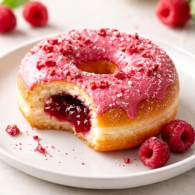 Rasberry filed donut