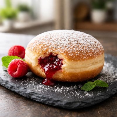 Rasberry filled doughnut