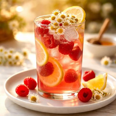Raspberry chamomile drink