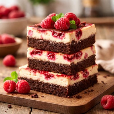 Raspberry cheesecake brownie