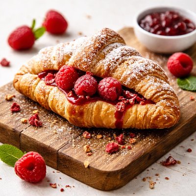 Raspberry croisant