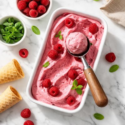 Raspberry gelato