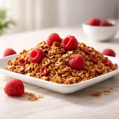Raspberry granola