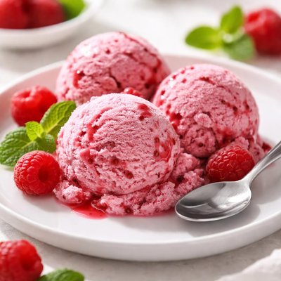 Raspberry ice cream