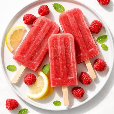 Raspberry lollies