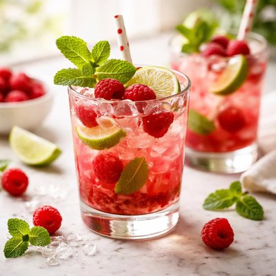 Raspberry mojito