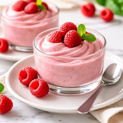 Raspberry mousse