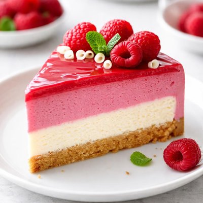Raspberry mousse cake