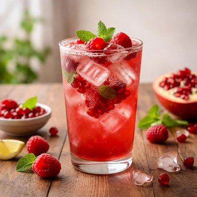 Raspberry pomegranate splash