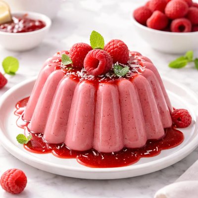 Raspberry pudding