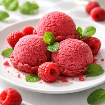 Raspberry sorbet