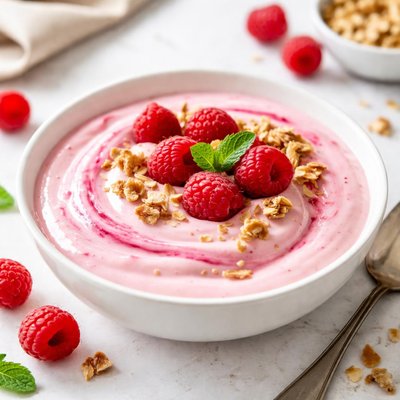 Raspberry yoghurt