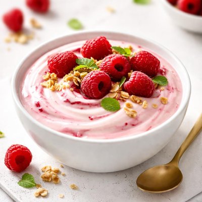 Raspberry yogurt