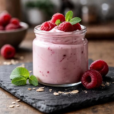 Raspbwrey yoghurt