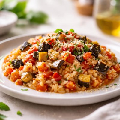 Ratatouille risotto