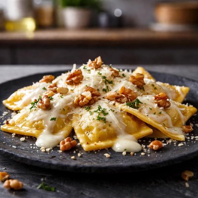 Ravioli al gorgonzola e noci
