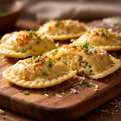 Ravioli with potato stuffing