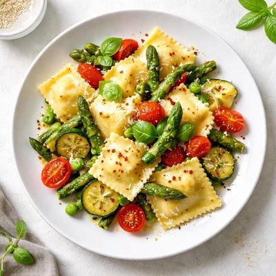 Ravioli with vegetables