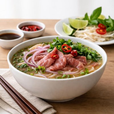 Raw beef pho