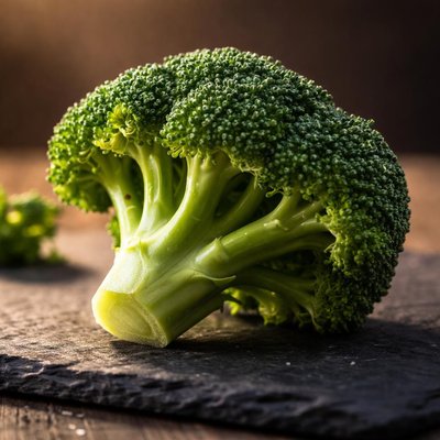 Raw broccoli floret