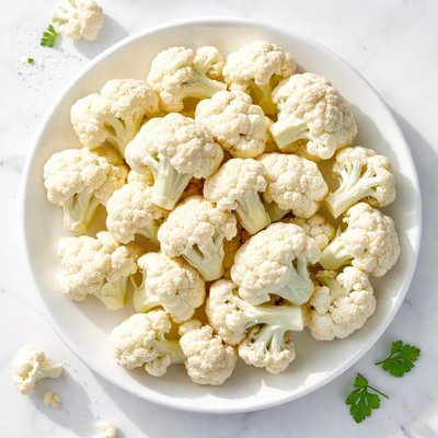 Raw cauliflower florettes
