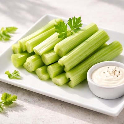 Raw celery stick