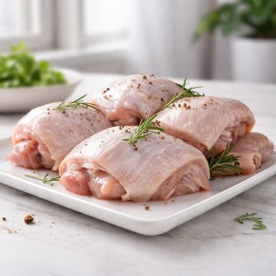 Raw chicken thighs