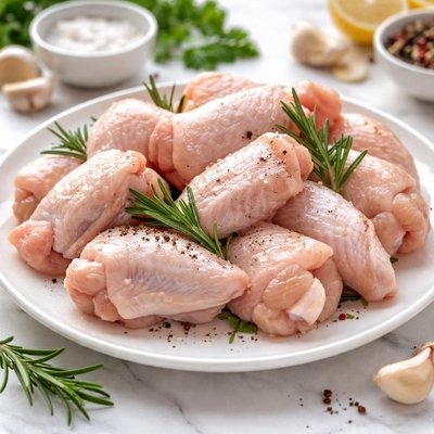 Raw chicken wings