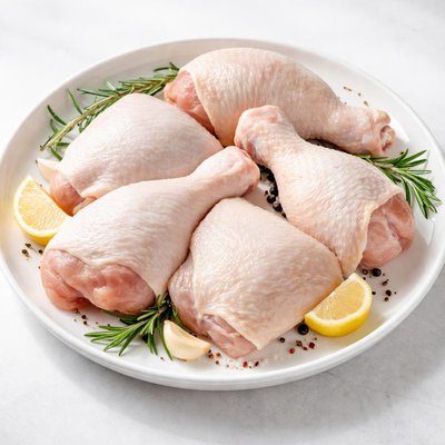 Raw chicken with skin