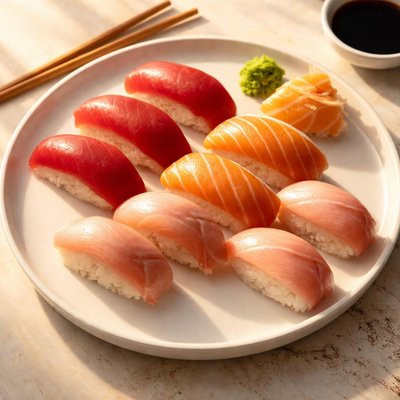 Raw fish sushi
