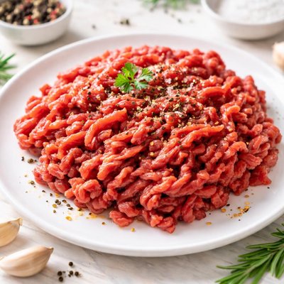 Raw minced beef
