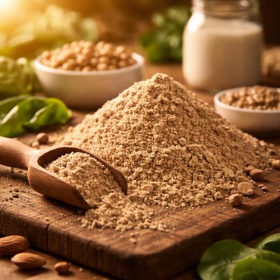 Raw organic plant based protein powder